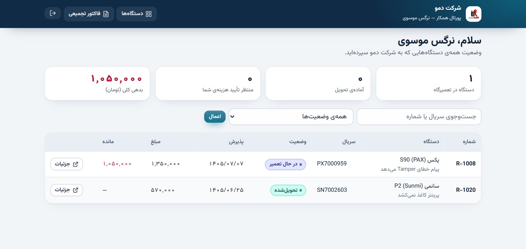 نماینده‌ها پنل خودشان را دارند